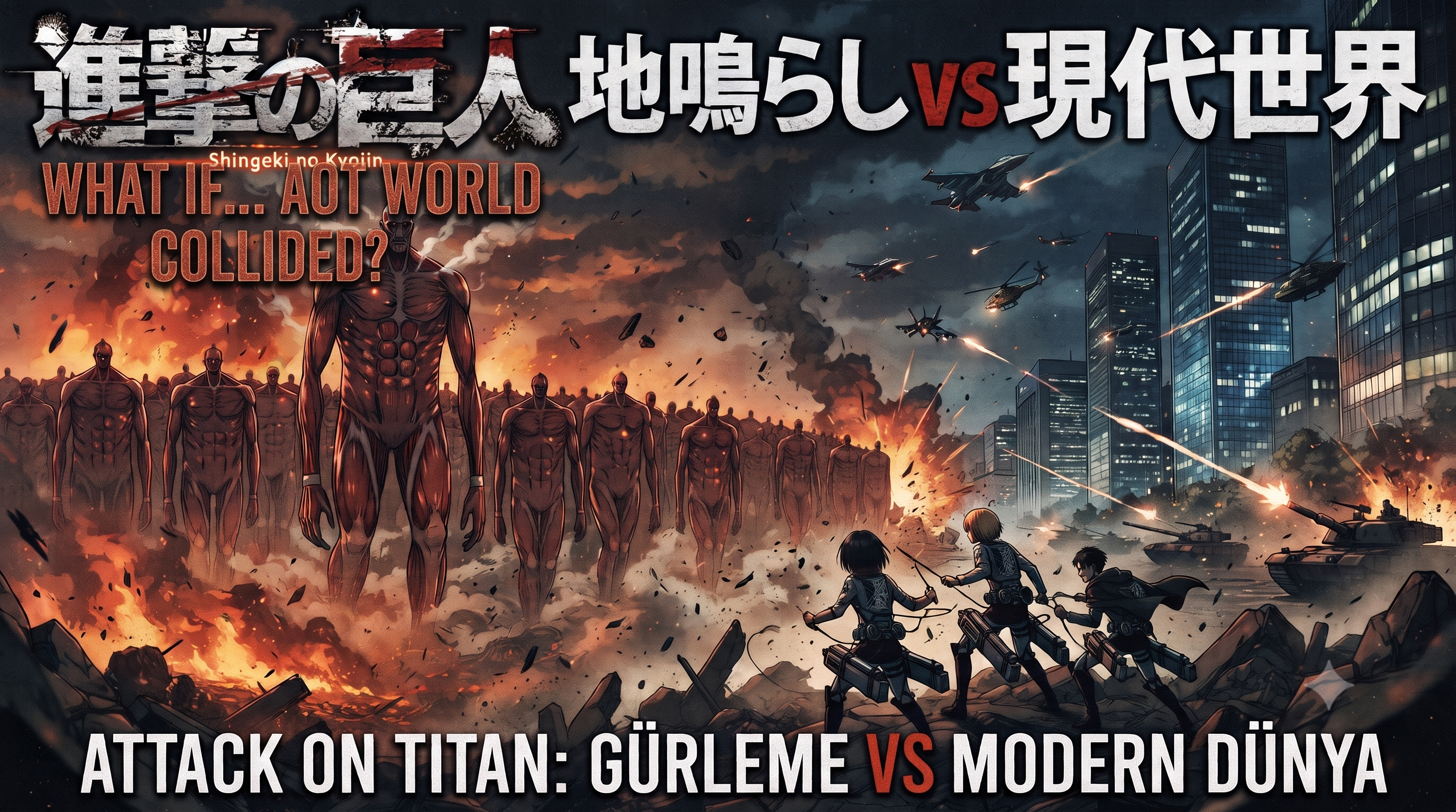 Attack on Titan Gürleme vs Modern Dünya